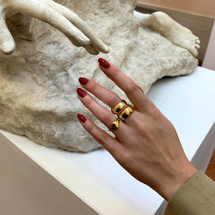 gold - Coral ring - seolgold