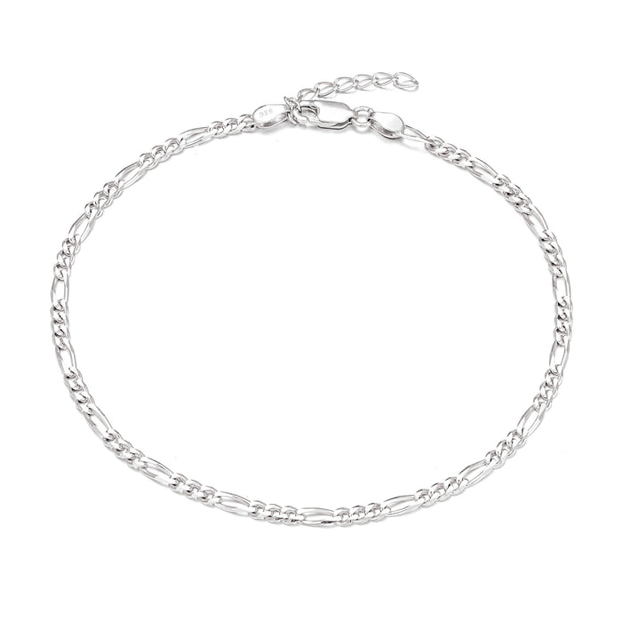 Silver - figaro anklet - seol gold