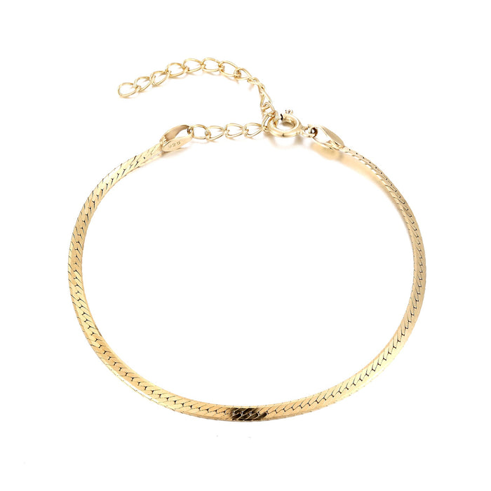 gold - herringbone bracelet -seolgold