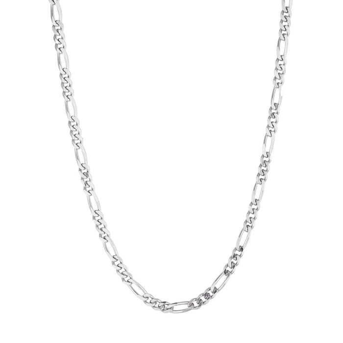silver figaro chain - mens - seolgold