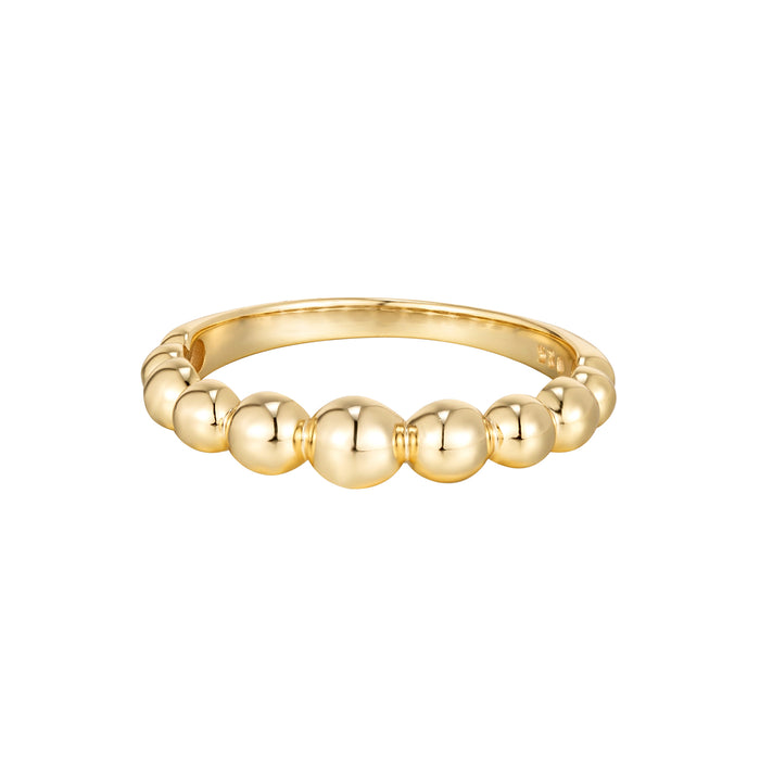 gold ball chain ring - seolgold