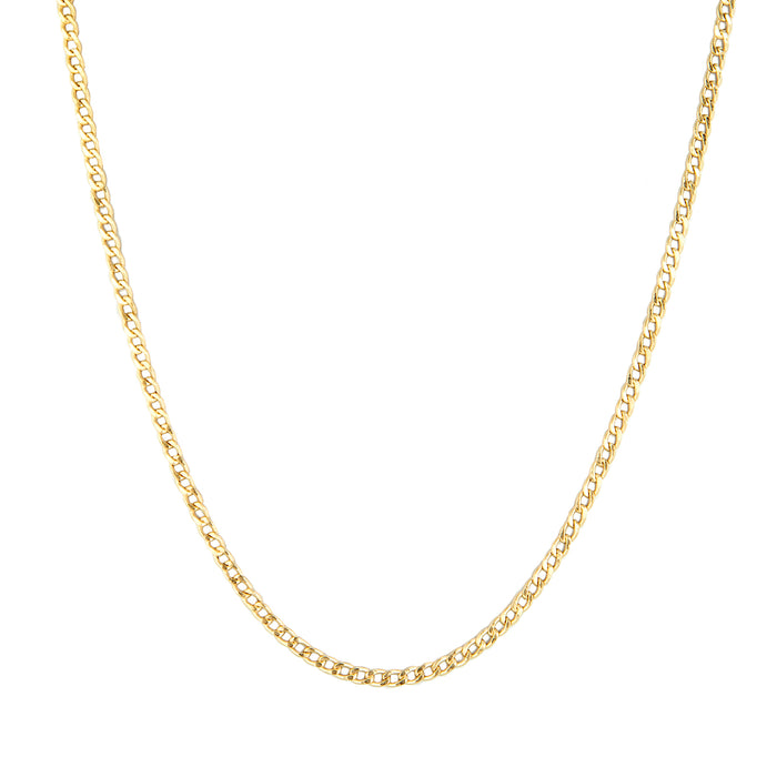 9ct Solid Gold Curb Chain Necklace - seolgold