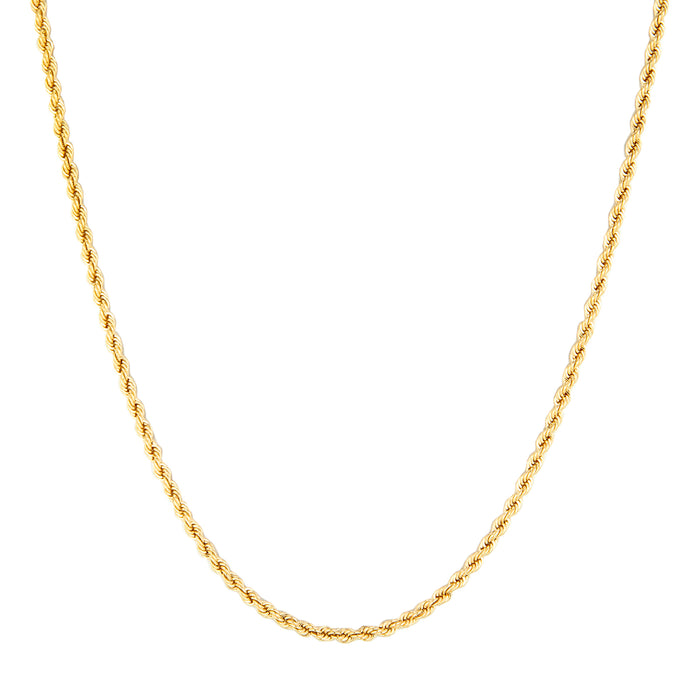 9ct gold Rope chain necklace - seolgold