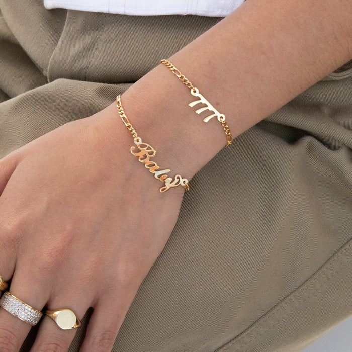 figaro nameplate bracelet - seol gold