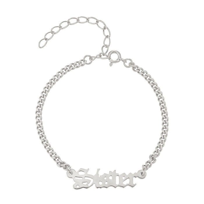 silver name bracelet - seol gold
