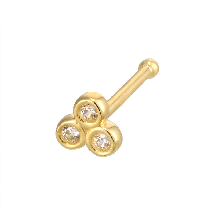 9ct gold nose stud - seolgold