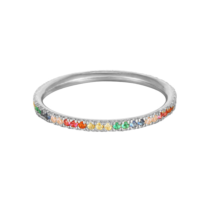 silver rainbow ring - seolgold