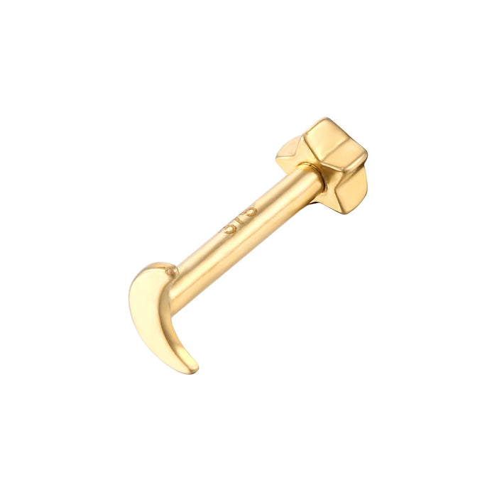 9ct Solid Gold star moon stud - seol gold
