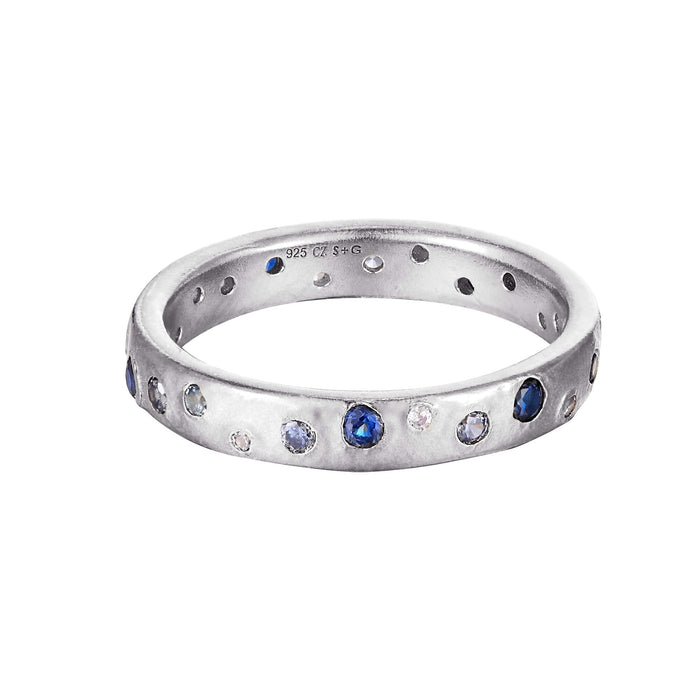 silver blue stone ring - seolgold