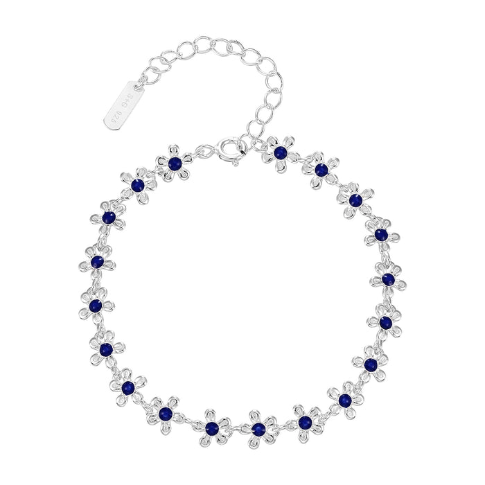 blue flower daisy bracelet - seolgold