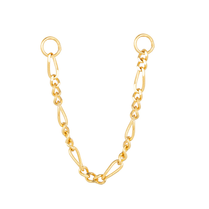 Seol gold - Figaro chain connector - chain - hoops