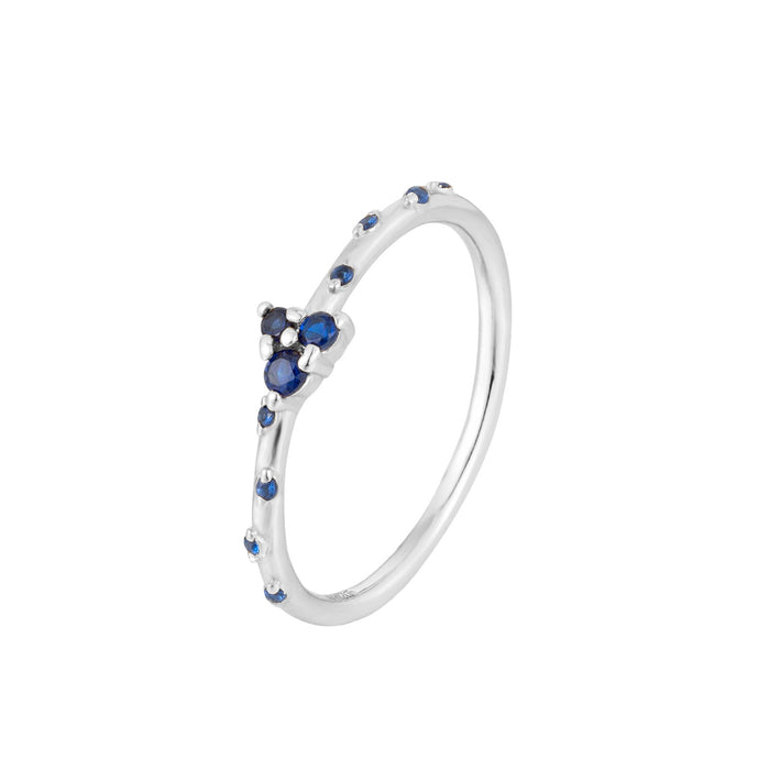 silver - sapphire ring - seolgold