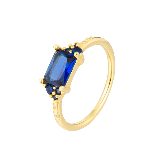 gold sapphire ring - seolgold