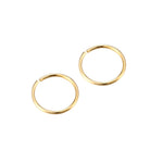 9ct Solid Gold Wire Hoops