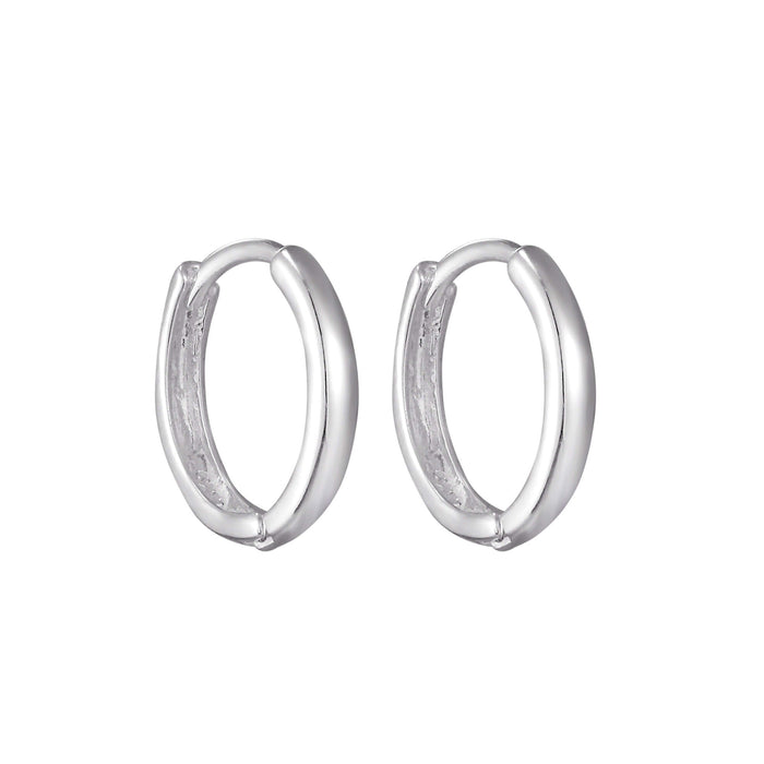 tiny silver hoops - seolgold