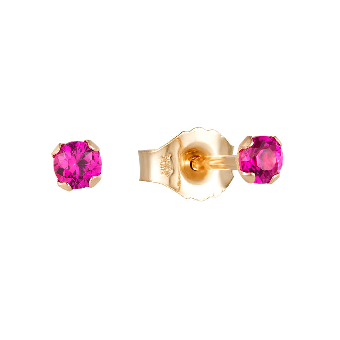 9ct Solid Gold Ruby Stud Earrings - seolgold