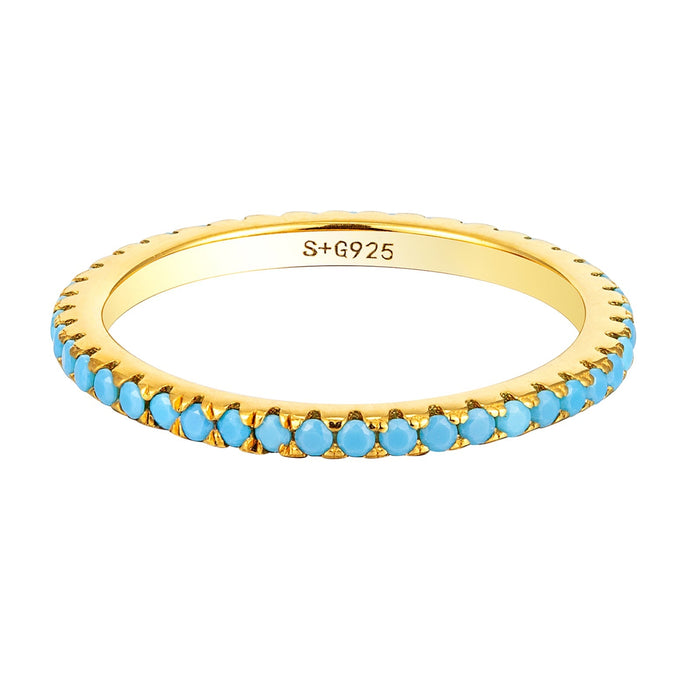 turquoise stacking ring - seolgold