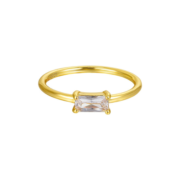 baguette gold ring - seolgold