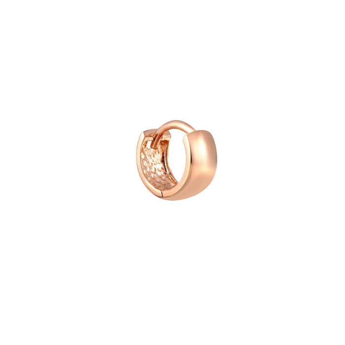 tiny rose gold cartilage gold hoop - seolgold