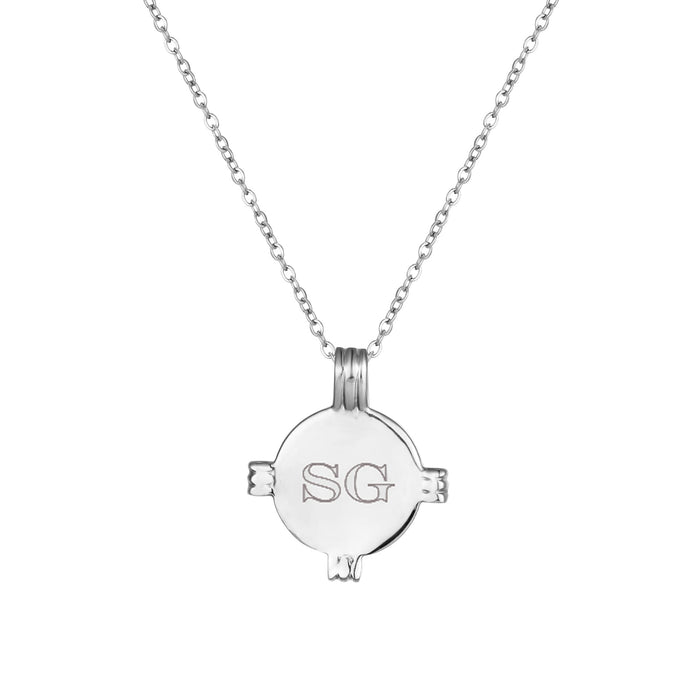 engravable disc medallion necklace - seolgold