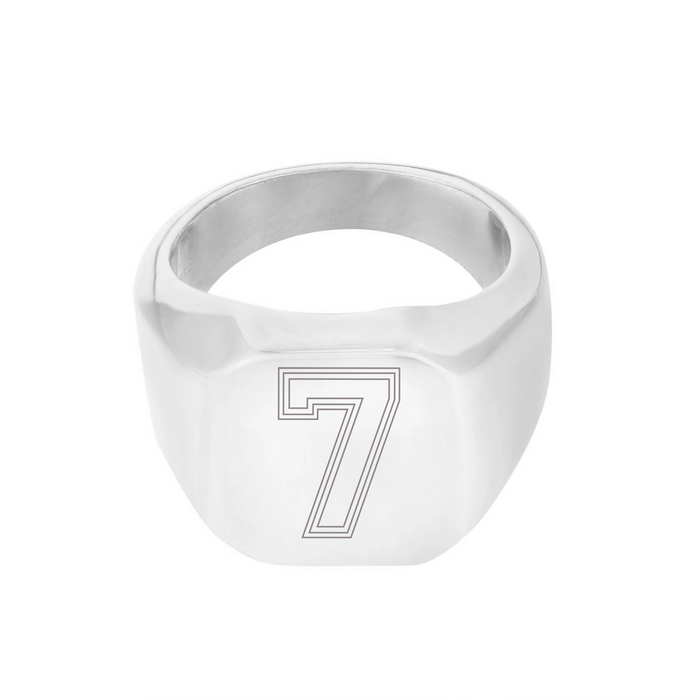 engravable square signet ring - seolgold