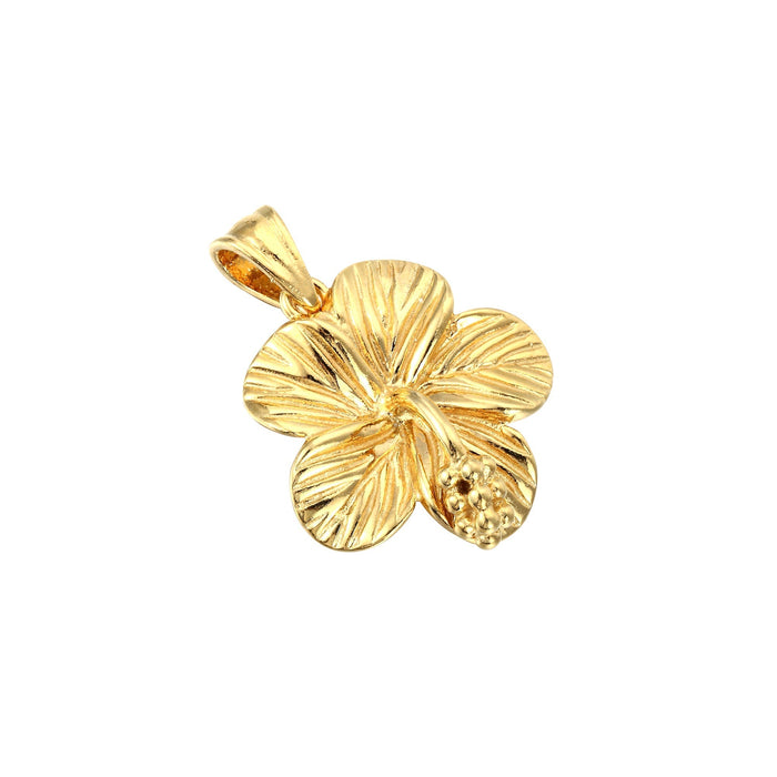 gold - Hawaii flower pendant - seolgold