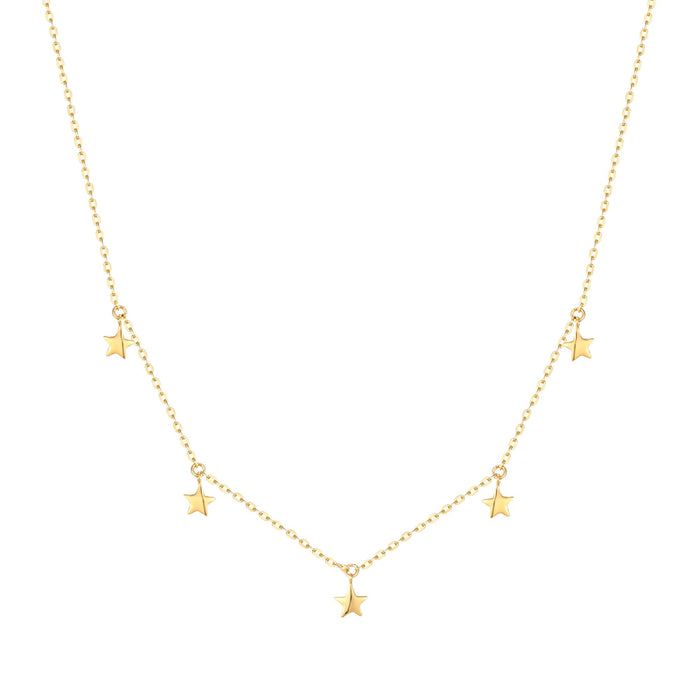 9ct gold star necklace - seolgold