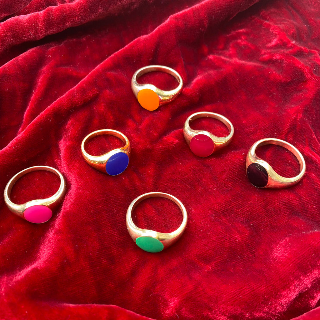Enamel Finish Rings Meet Our Bespoke Enamel Rings