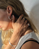 silver hoop earrings - seolgold