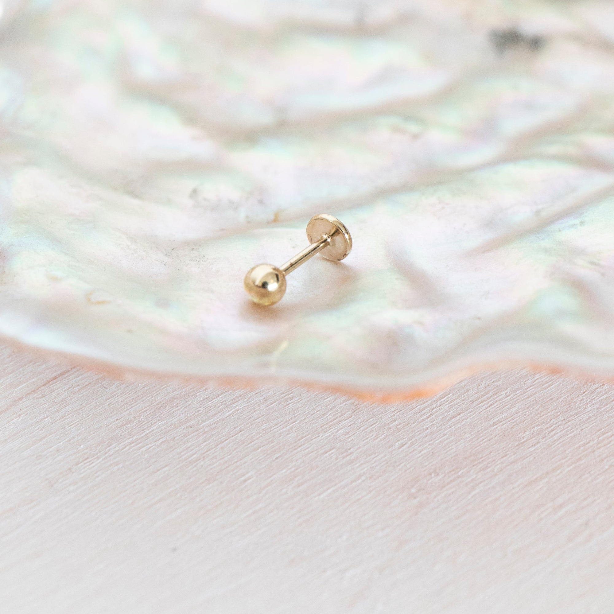 gold stud earring - seolgold
