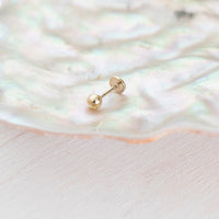 gold stud earring - seolgold