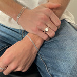 silver mens bracelet - seolgold