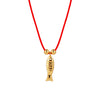 18ct Gold Plated Red Cord Fish Necklace - seolgold