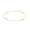 Gold anklet with small beads on a white background - seolgold