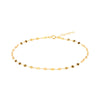 Gold anklet with small beads on a white background - seolgold