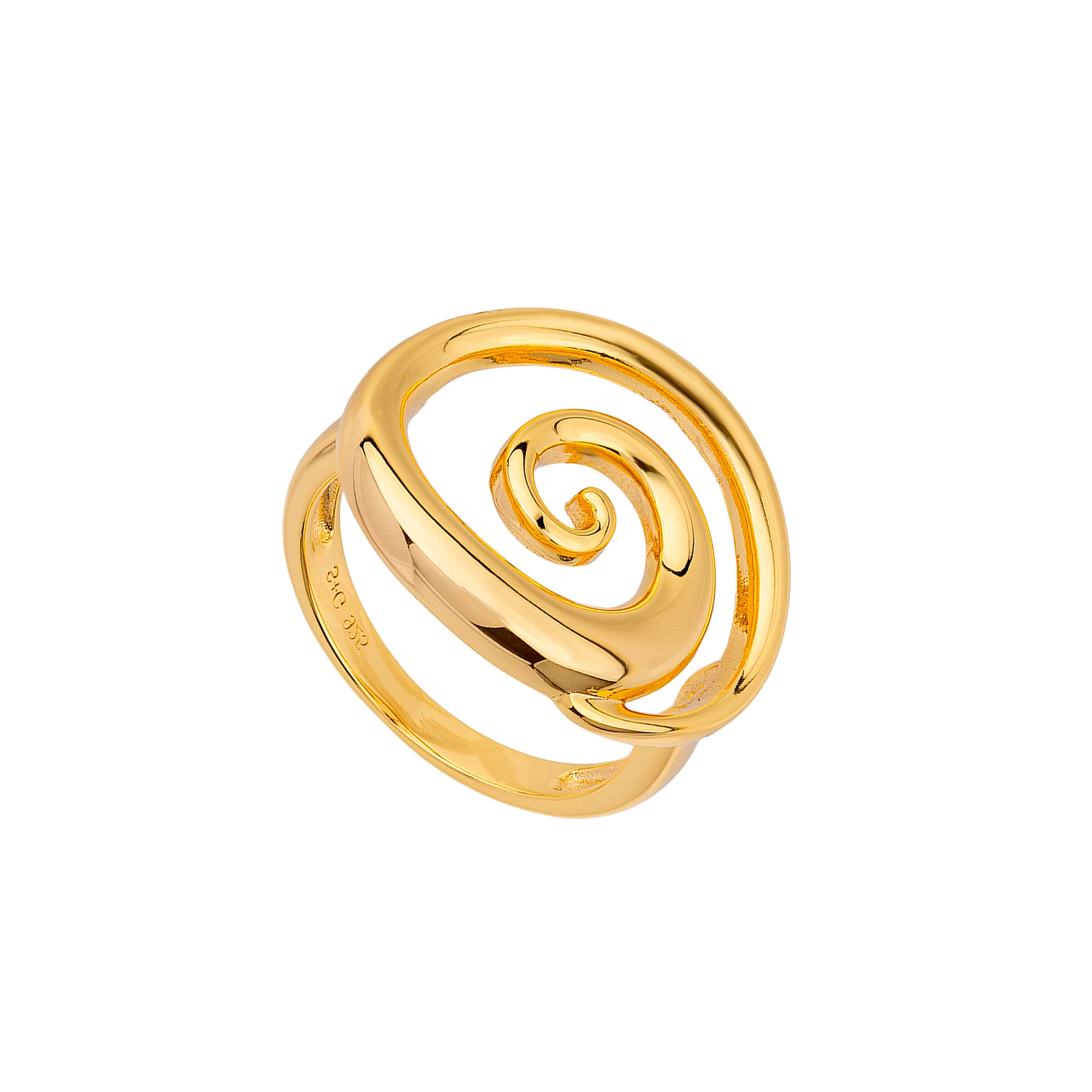 Seol Gold - 18ct Gold Plated Spiral Ring