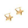 18ct Gold Plated Star Shaped Hoops - Seol Gold