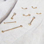 9ct Solid Gold Flower Belly Bar