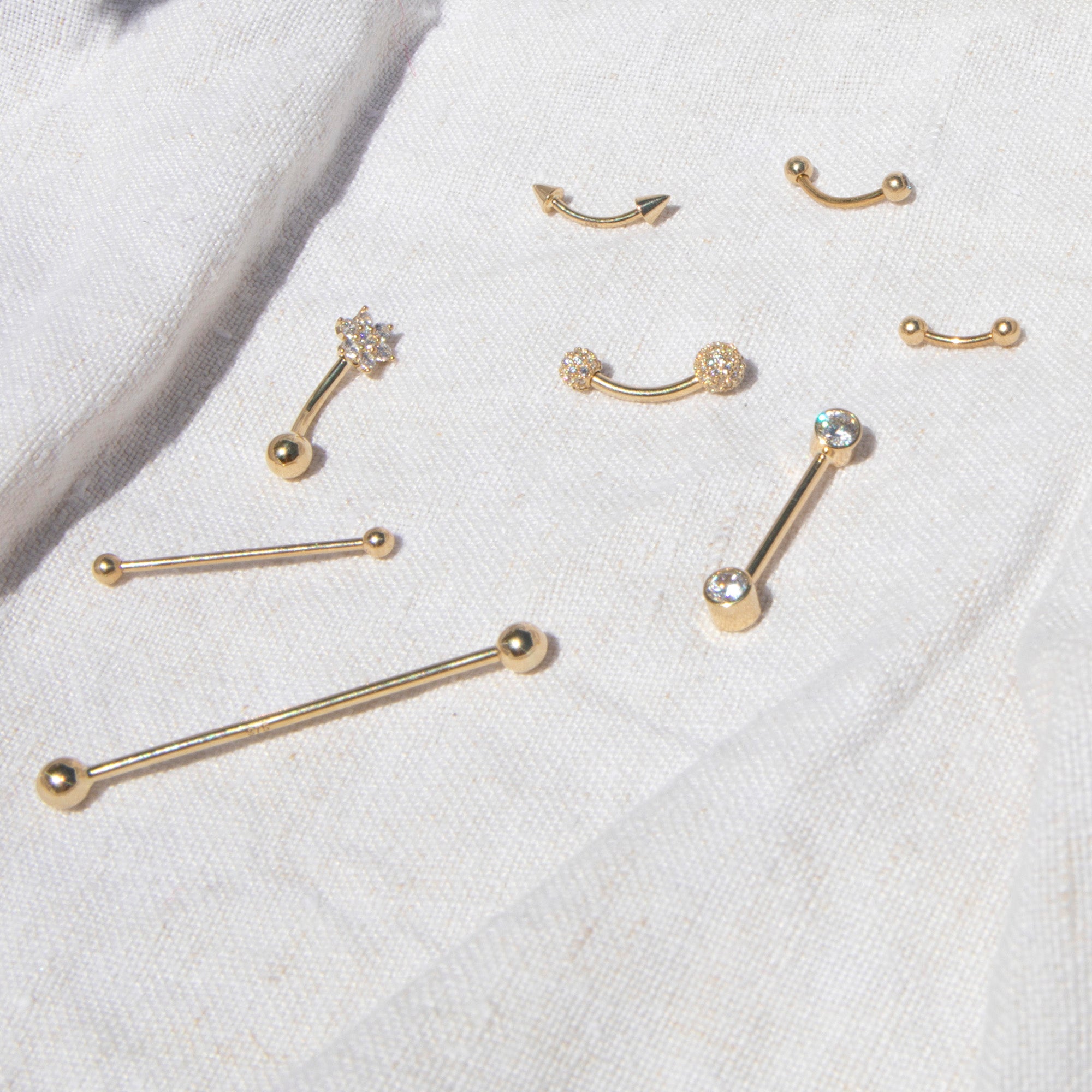  9ct Solid Gold cartilage stud - seol-gold