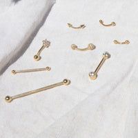  9ct Solid Gold cartilage stud - seol-gold