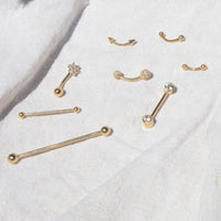  9ct Solid Gold cartilage stud - seol-gold