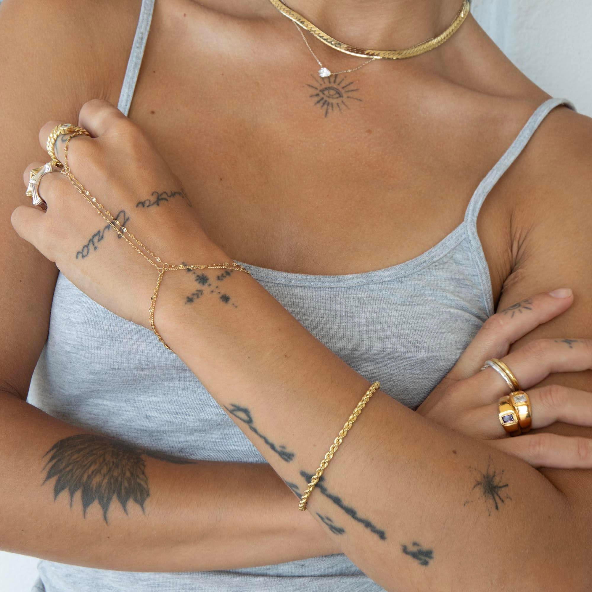 9ct Solid Gold Twisted Rope Chain Bracelet