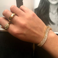 gold tennis bracelet - seolgold