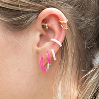 enamel earring - seol gold