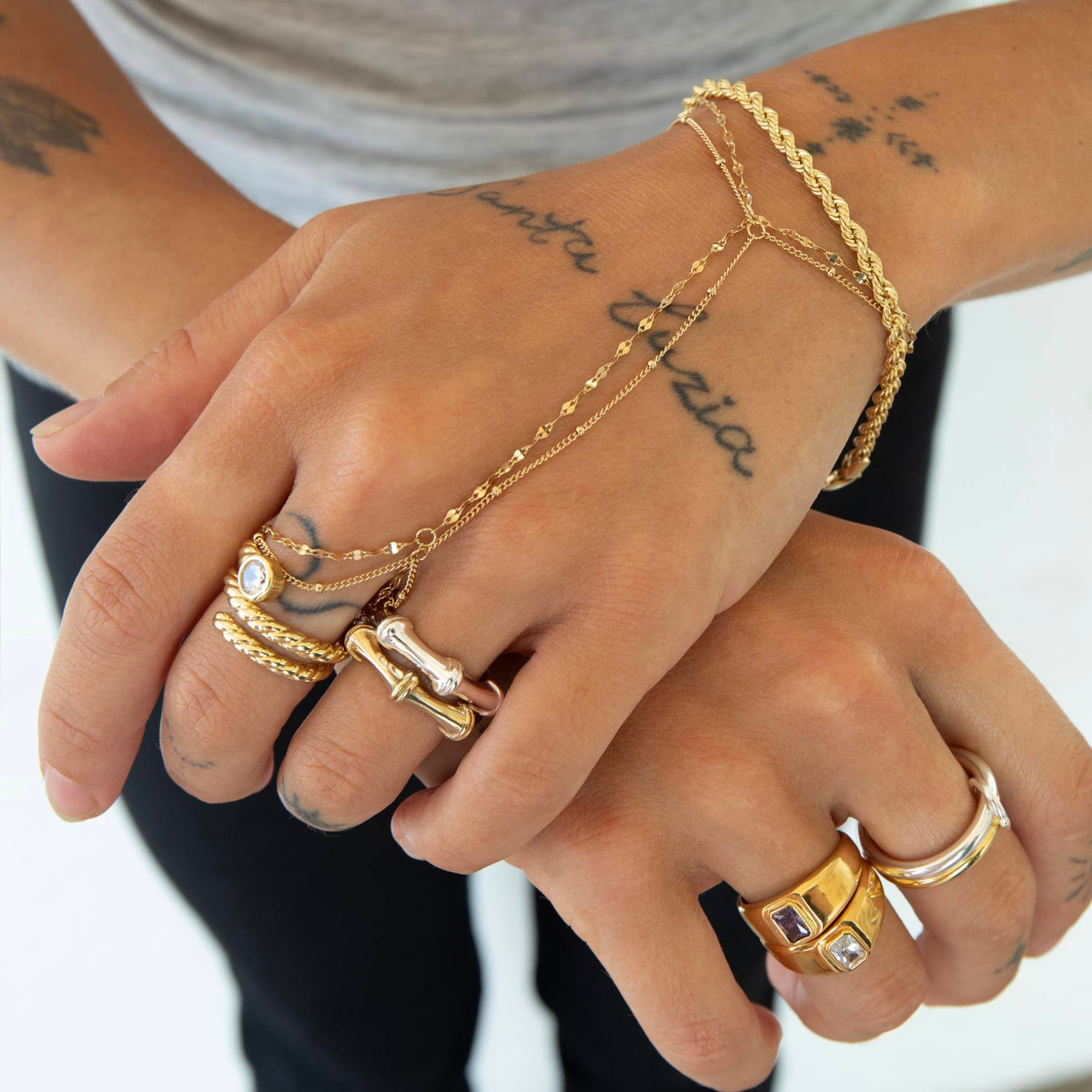 9ct Solid Gold Twisted Rope Chain Bracelet