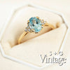 vintage gold topaz ring - seol gold