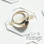 Vintage 9ct Solid Gold Garnet Ring - seolgold