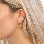 9ct Solid Gold Turquoise Trio Studs