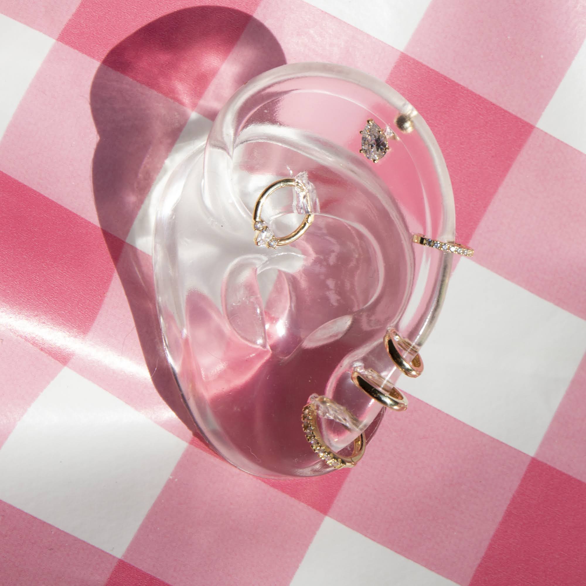 9ct cz hoop - seol gold