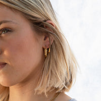 18ct Gold Vermeil hoop earrings - seolgold